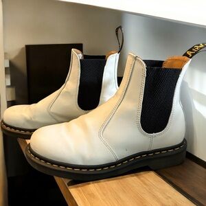 Dr. Martens 2976 YS White Leather Chelsea Boots